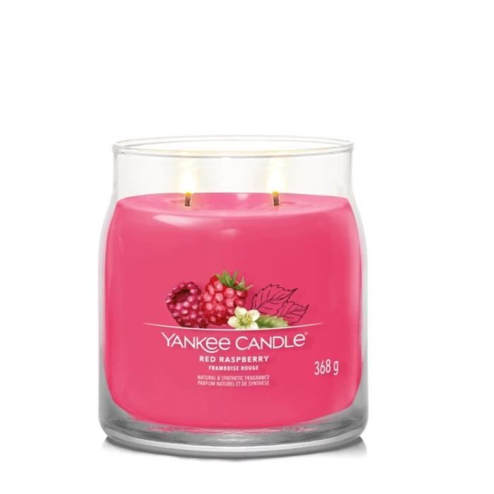 Signature Candle Red Raspberry Medium Model - Yankee Candle