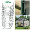 100 шт. W-типа, пружинная проволока для тепличного стекла, зажимы для перекрытия остекления, крепежные зажимы