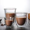 80-230ML Double-layer Glass Cup High Borosilicate Glass Heat Insulation Coffee Tea Cup Breakfast Milk Juice Beer Transparent Mug