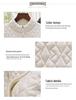 Nanyou Women's Wool Diamond Pattern Stand Collar Zipper Jacket - Versatile Stylish Long Sleeve Autumn/Winter Cardigan