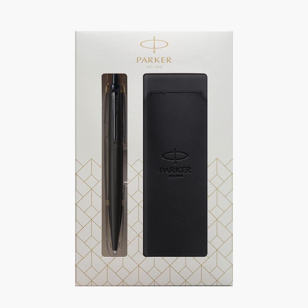 Parker Ballpoint Pen Jotter XL Black BT Medium Point with Pen Sheath Gift Box Set 2122657Z V1d Oil-based