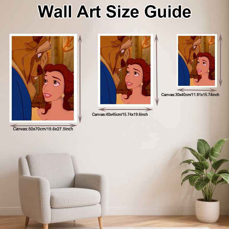 Disney Diamond Painting Beauty Beast 5D DIY Diamond Painting Art Diamond Painting Kit Adult/Beginner Gift Idea Home Decor