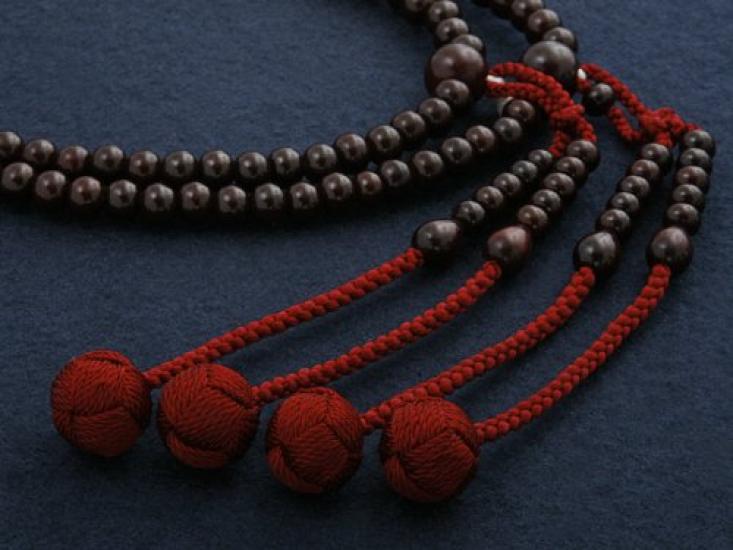 Kyobutsudan Hayashi Juzu Shingon Buddhism Shaku-0 Rosewood Prayer Beads (Women's) Formal Set with Pouch SW-020 Kyoto Nenju Buddhist Rosary