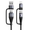 USB-A+Type-C to Lightning+Type-C – чёрный