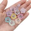 5Pcs Candy Color Smiling Star Beads Loose Spacer Beads for Jewelry Making Acrylic Frosting Beads DIY Handmade Accessories