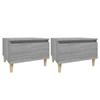 819513 vidaXL Tables d'appoint 2 pcs Sonoma gris 50x46x35 cm Bois ingénierie