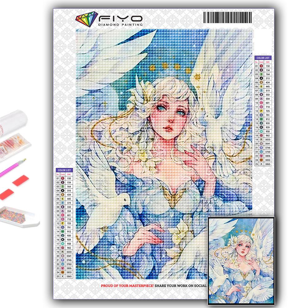 Full 5D Diy Diamond Painting Girls and Flowers 5D Diamond Painting