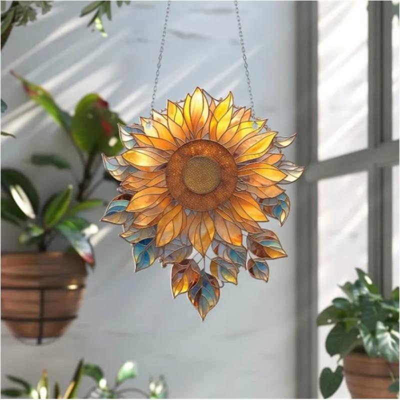 Sunflower Colorful Acrylic Window Hanger Suitable For Daily Home Decoration