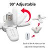 E27 Fan Shape Foldable 28W LED Bulb AC220V/110V Deformation for Home Ceiling Lights Warehouse and Garage White Light 6500K Bulb