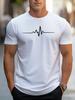 Men's Cotton Summer Loose Size Creative Graphic Printed Slim Fit Casual Sports Round Neck Short Sleeved T-shirt Top
