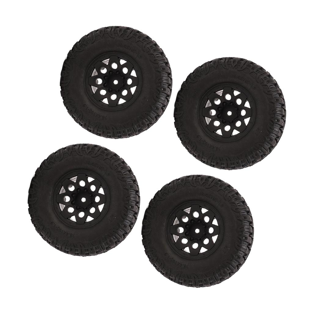 4Pcs 1.9in 105mm RC Rubber Tires S Type Pattern Wear Resistant Replacement RC Hub Wheel Tires for Traxxas for Hsp