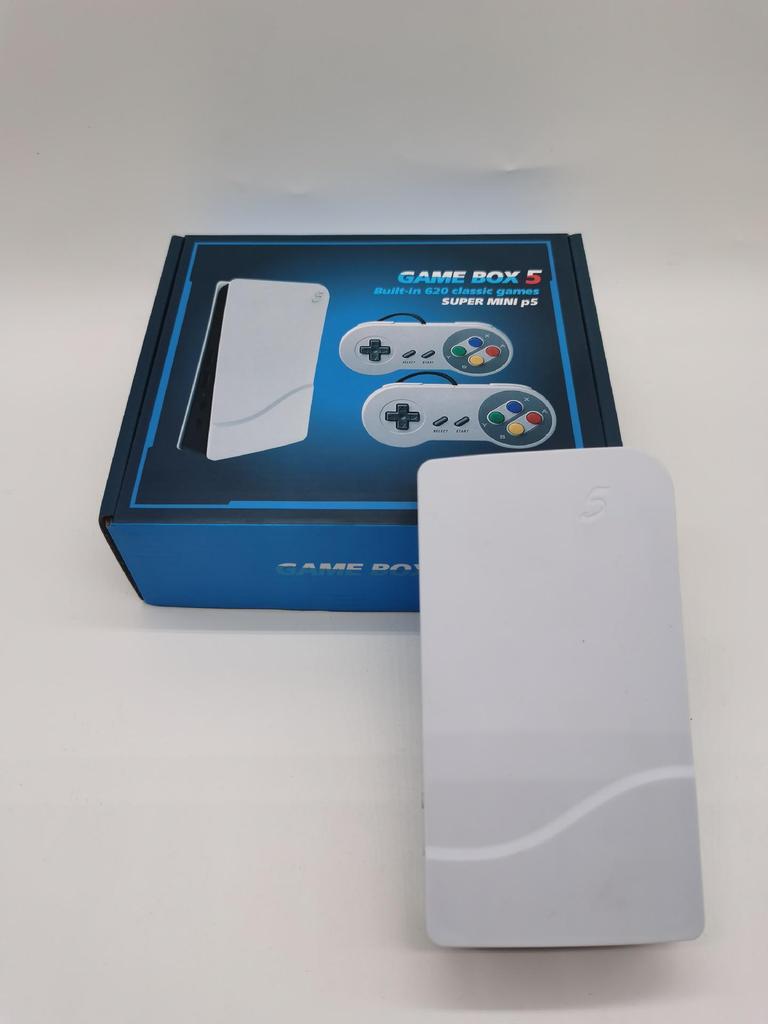 Ностальгическая красно-белая игровая приставка NES для телевизора с мини-контроллером PS5 и AV-кабелем