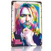 Kurt Cobain Nirvana Poster Retro D Printed Metal Signs Customized Wall Hanging Gift for Home Decoration Room Accessories House