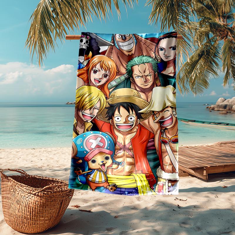 Ultra-Soft Beach Towel with One Piece Theme,Ideal for Pool - Camping, Diving - Perfect Travel Essential, Vibrant Beach Towel.