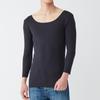 GUNZE Long Sleeve designed to prevent peeking out from under a CUT OFF with suitable for made in and YV2608W T-Shirt (8.5-length sleeves, long-sleeved
