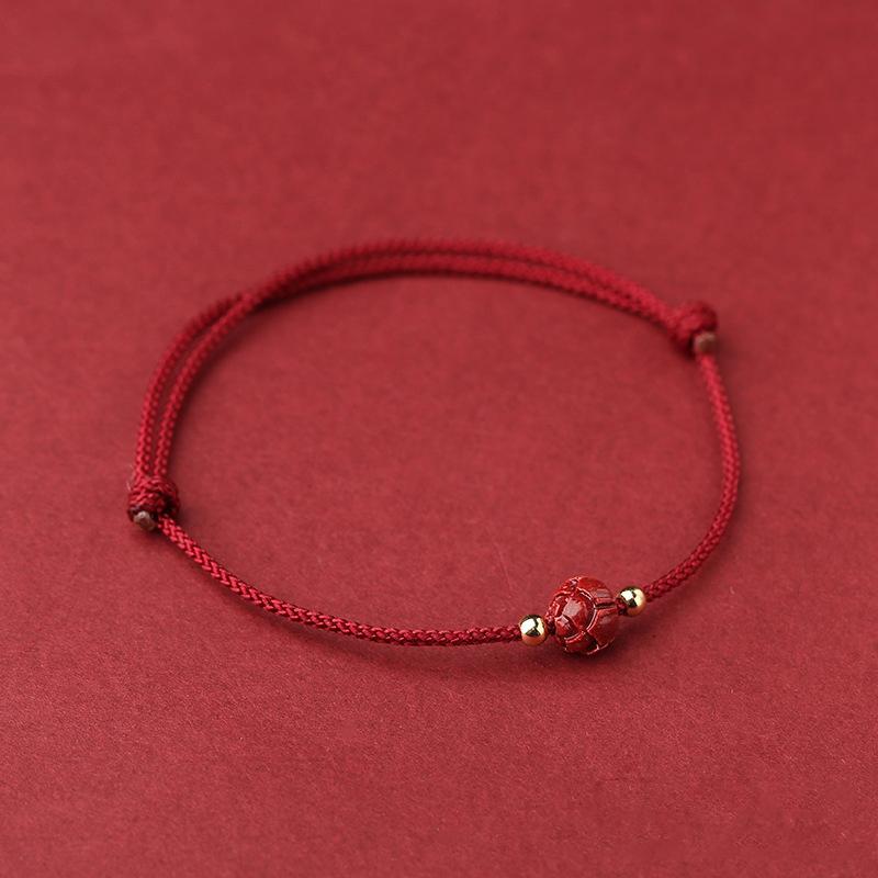 Тибетский буддийский лотос бисерный браслет ручной работы плетеный регулируемый счастливый красный ниточный браслет с подвесками для женщин мужчин парные украшения