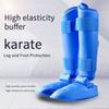 Shin Guards for Combat Martial Arts Kickboxing PU Leather Adjustable Leg Guards Shin Pads with Instep Guard for Adults Teenager 1