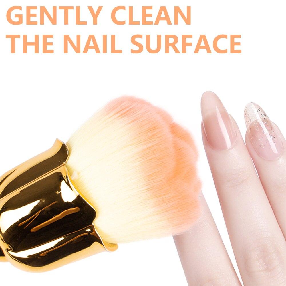 1 шт., кисть для пыли с розой для дизайна ногтей, кисть для красоты, кисти для румян, кисти для пудры, модные гель-аксессуары для ногтей, материалы, инструменты, мягкие