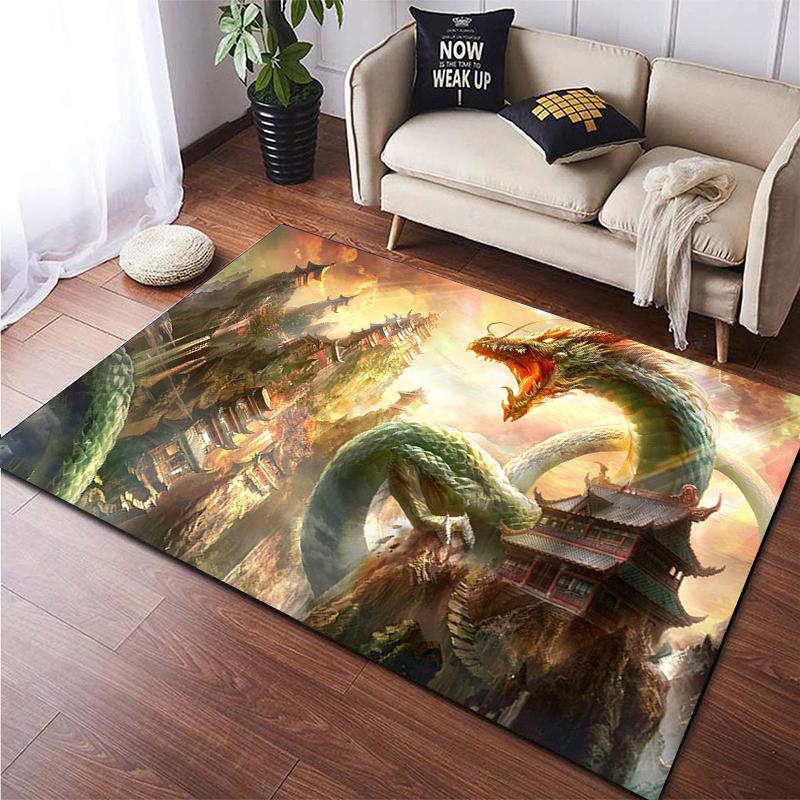 Ковер с принтом китайского дракона и животных для гостиной, большой ковер, мягкий коврик, коврики для стульев для киберспорта, Alfombra, подарки, Прямая поставка