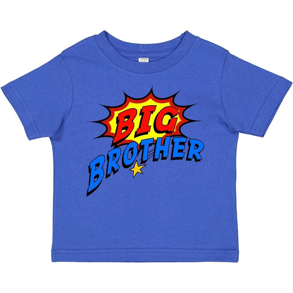 Inktastic Big Brother Superhero Toddler kids boys T-Shirt Sibling Super Hero Star Shooting