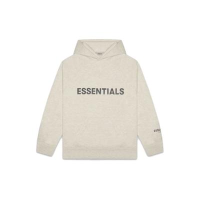 Fear of God Essentials FW20 Толстовка с капюшоном и 3D-силиконовой аппликацией унисекс Хизер-Овсянка FOG-FW20-234