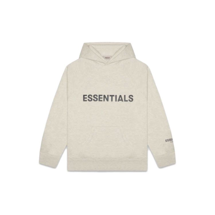 Fear of God Essentials Худи с 3D-аппликацией из силикона FW20, унисекс, меланж-овсянка FOG-FW20-234