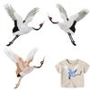 Stickers Crane Birds For Clothing Clothes Decor Embroidered Applique Sew On Patches Embroidery