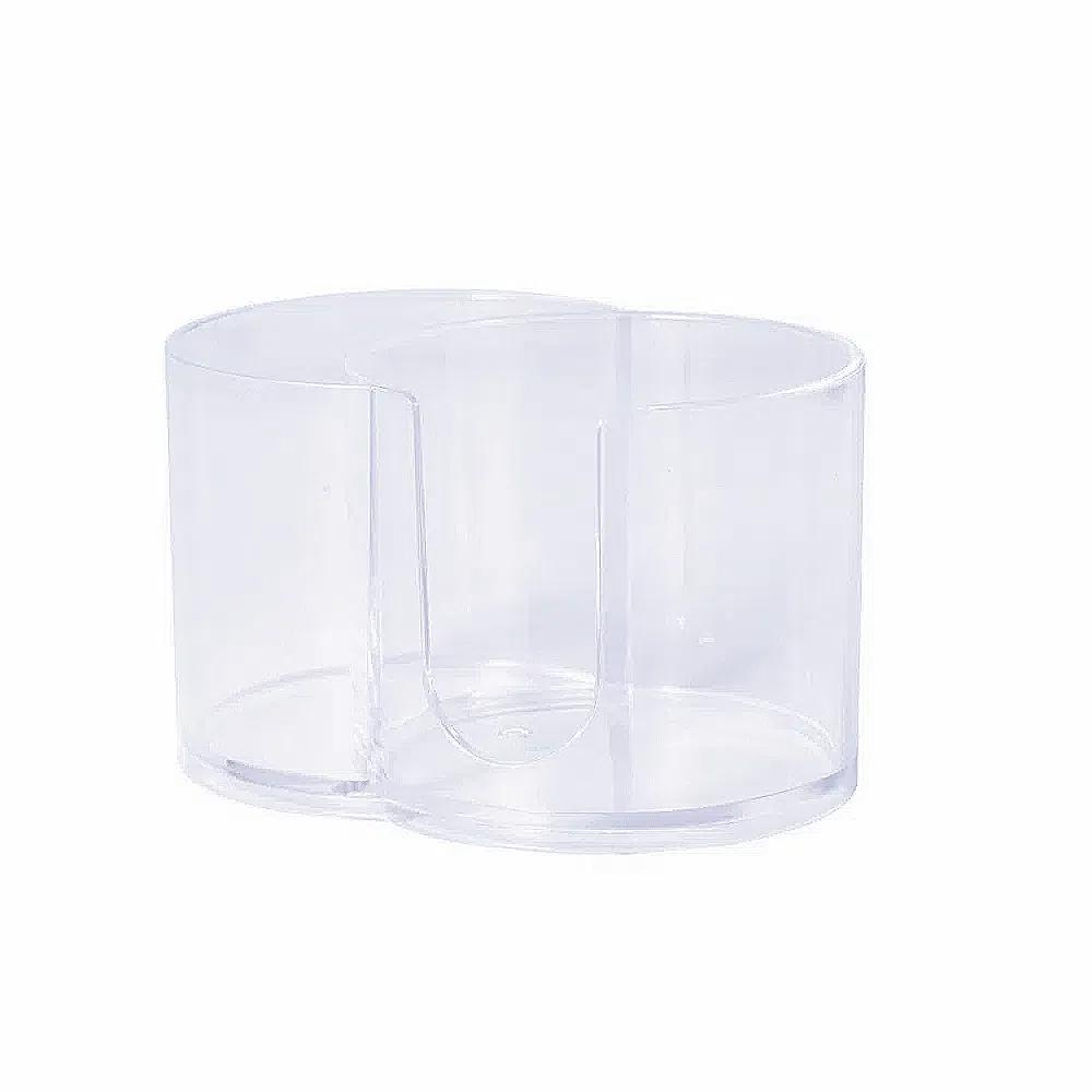 Transparent Acrylic Cotton Swab Box Powder Puff Storage Makeup Organizer Bathroom Organizer