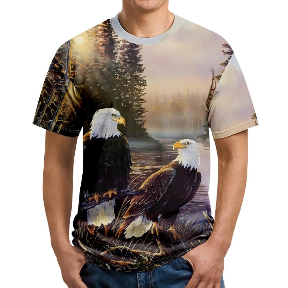 Мужская одежда с рисунком орла и 3D-печатью