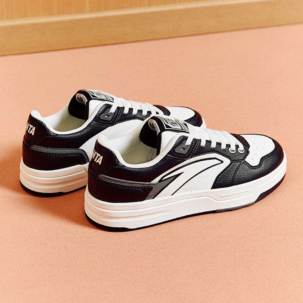 Anta Street Lite Slip Resistant Abrasion Resistant Low top Skateboard Shoes Women's Black White 122538051-7
