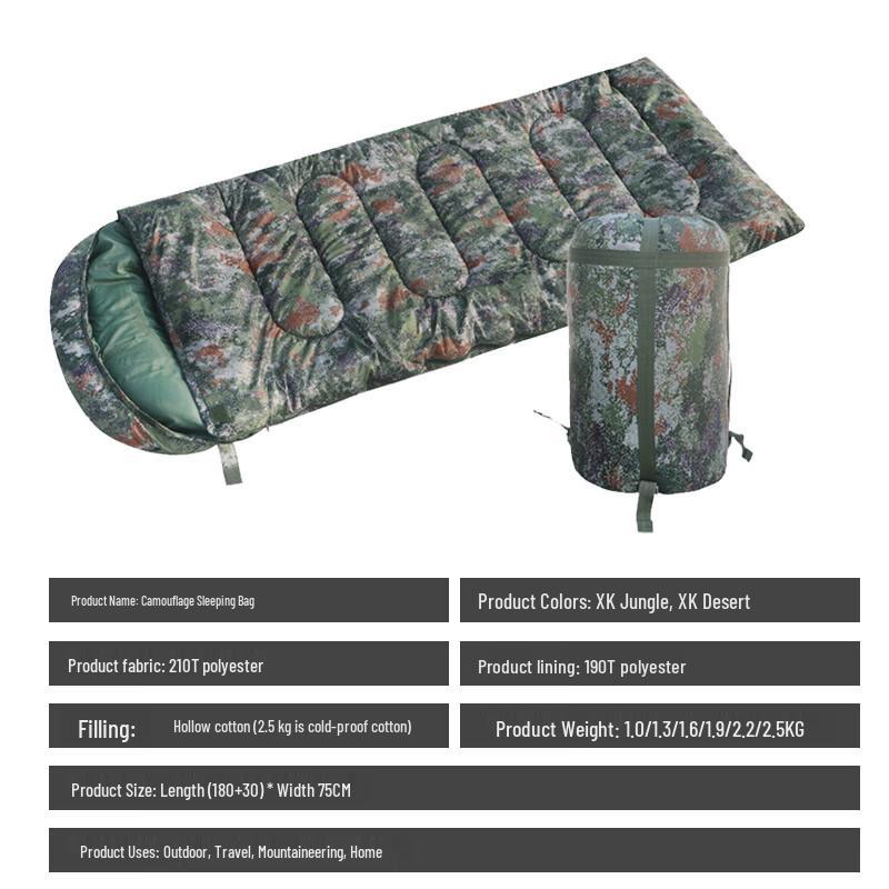 Hongtu Outdoor Camping Camouflage Envelope Sleeping Bag