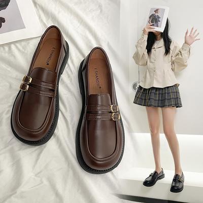 Женские лоферы, туфли-оксфорды, женская обувь с круглым носком, черные туфли на плоской подошве, сабо в британском стиле, повседневные кроссовки на платформе, мягкие разноцветные цвета