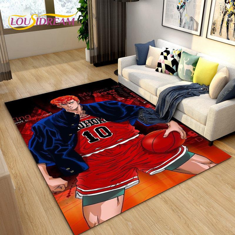 Slam Dunk Япония Аниме Мультфильм Коврик, Коврик для гостиной Спальня Диван Коврик Украшение, Дети играют Нескользящий напольный коврик