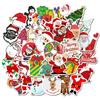 50Pcs Kawaii Colorful Christmas Sticker Santa Claus Snowman Christmas Tree Laptop Skateboard Very Thin New Year Gift Sticker