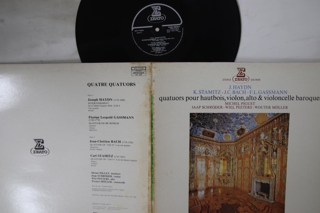 LP Record JOSEPH HAYDN, CARL STAMITZ, JOHANN - Quatuors Pour Hautbois, Violon, Alt STU71079 ERATO 1979 France Classical Used