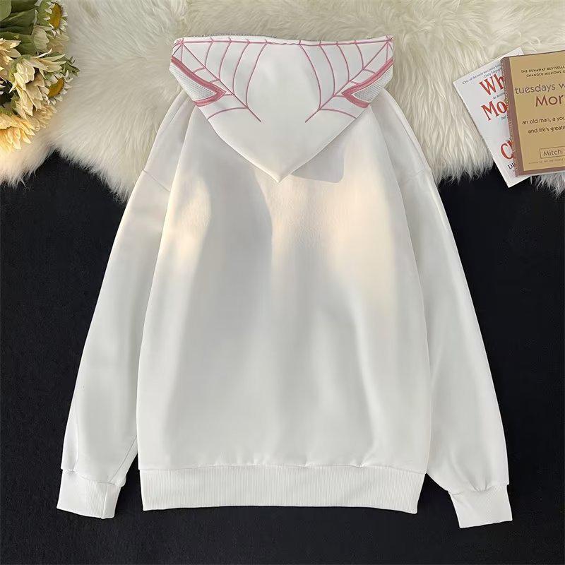 Американская ретро толстовка с Человеком-пауком из хлопка - Модный свободный стритвир для пар