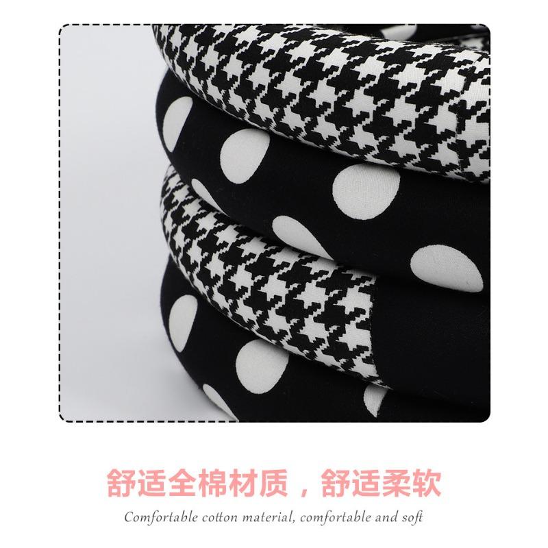 Cute Houndstooth Universal Four Seasons Car Steering Wheel Cover Auto Interior Accessory For Women