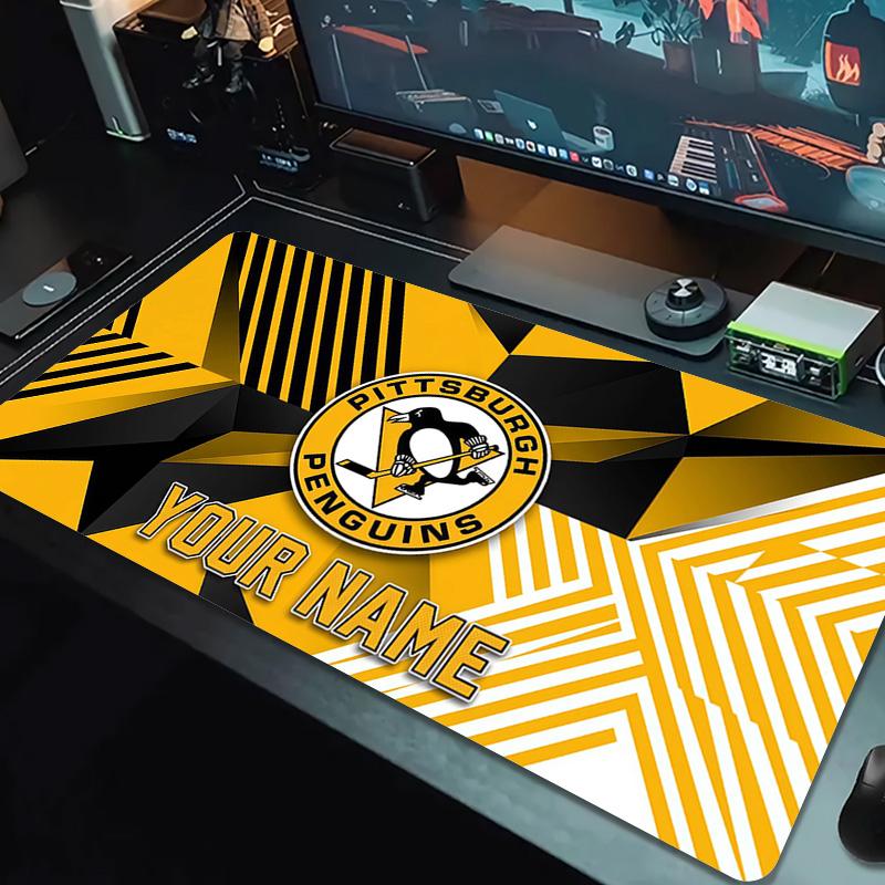 Pittsburgh Penguins Print Cushion Non-slip Laptop Tablet Big Mousepad XXL Mat Mini PC Playmat With Lock edge