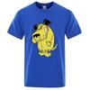 Футболка Muttley Мультяшная Смешная Хлопковая Смеющийся Пес Юмор Хихи Хихи Модная Уличная Футболка Мужская Брендовая Футболка