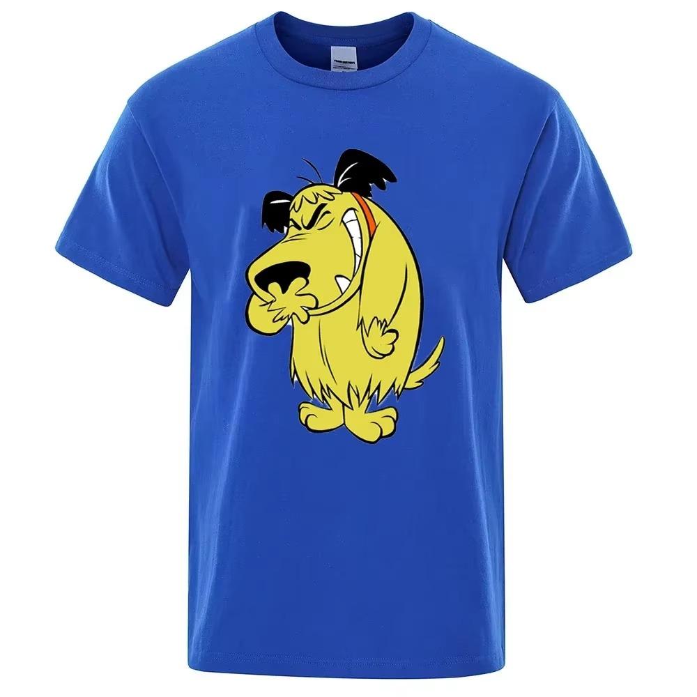 Футболка Muttley Мультяшная Смешная Хлопковая Смеющийся Пес Юмор Хихи Хихи Модная Уличная Футболка Мужская Брендовая Футболка