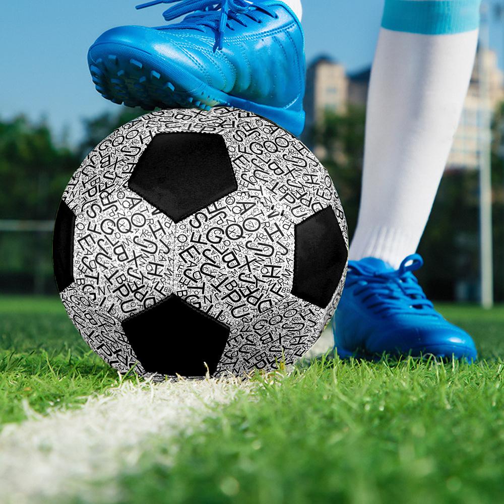1pc Abstract Alphabet Artwork Durable Soccer Ball/Football, Size 5, Perfect for Training, Entertainment And Competition,Gift yy26060682