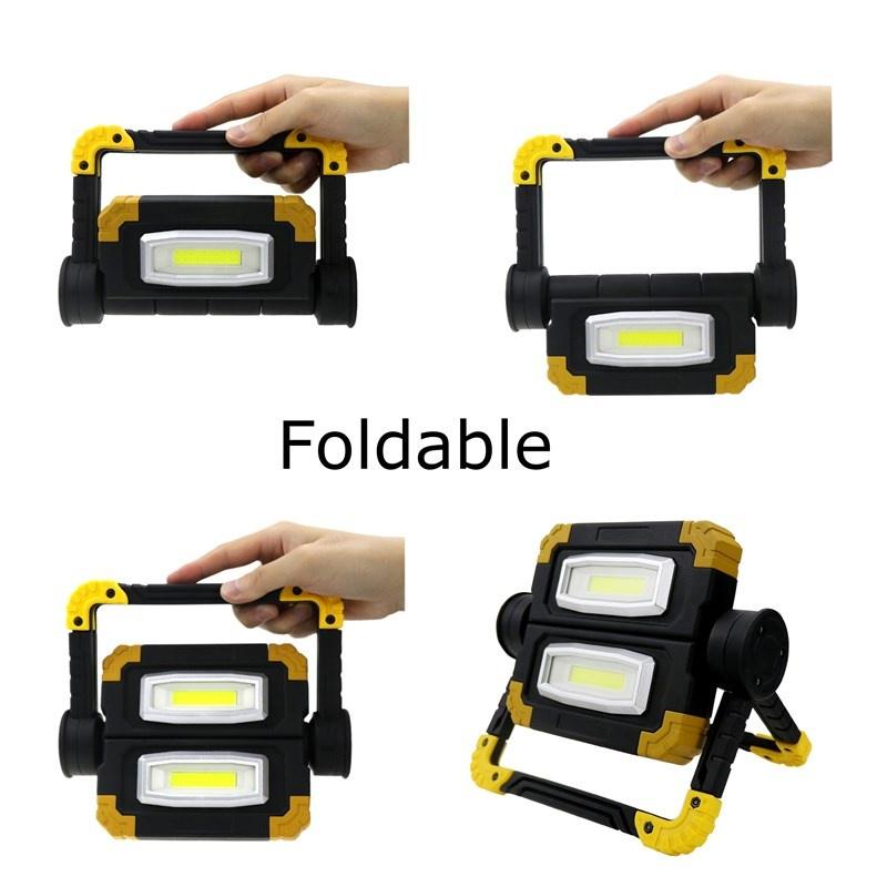 Waterproof Portable LED Flood Lights Work Light for Outdoor Camping Hiking Not Included Battery