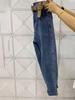 Женские джинсы больших размеров с высокой посадкой, свободного кроя, осень 2025, прямые, гаремы