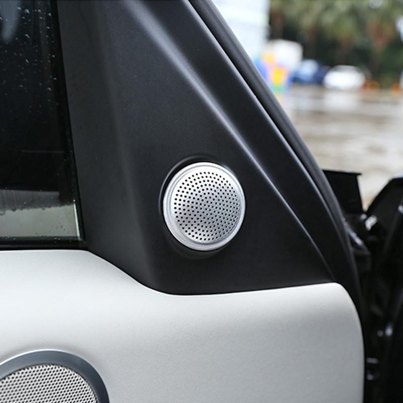 Накладка на автомобильный динамик из алюминиевого сплава, подходит для Land Rover Discovery 5 LR5 L462 2017-2018, автоматический интерьер
