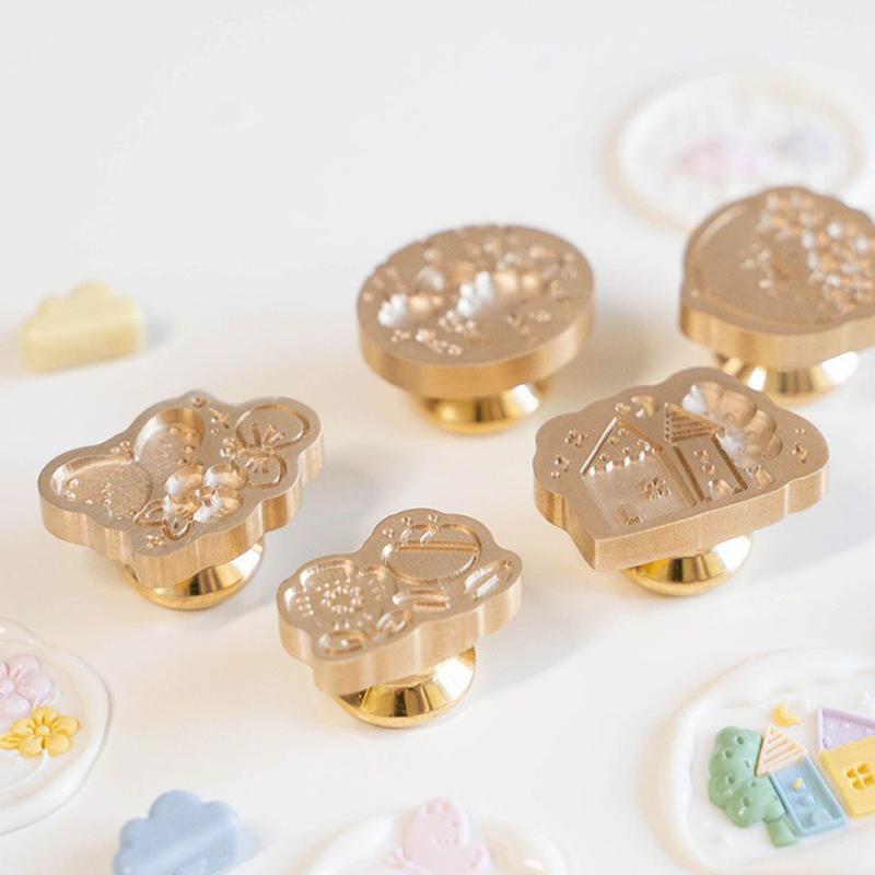 Vintage Stamps Print Head Flower Series Wax Seal Head Stamp Sealing Wax Diy Scrapbooking Cards Envelopes Invitation Decor