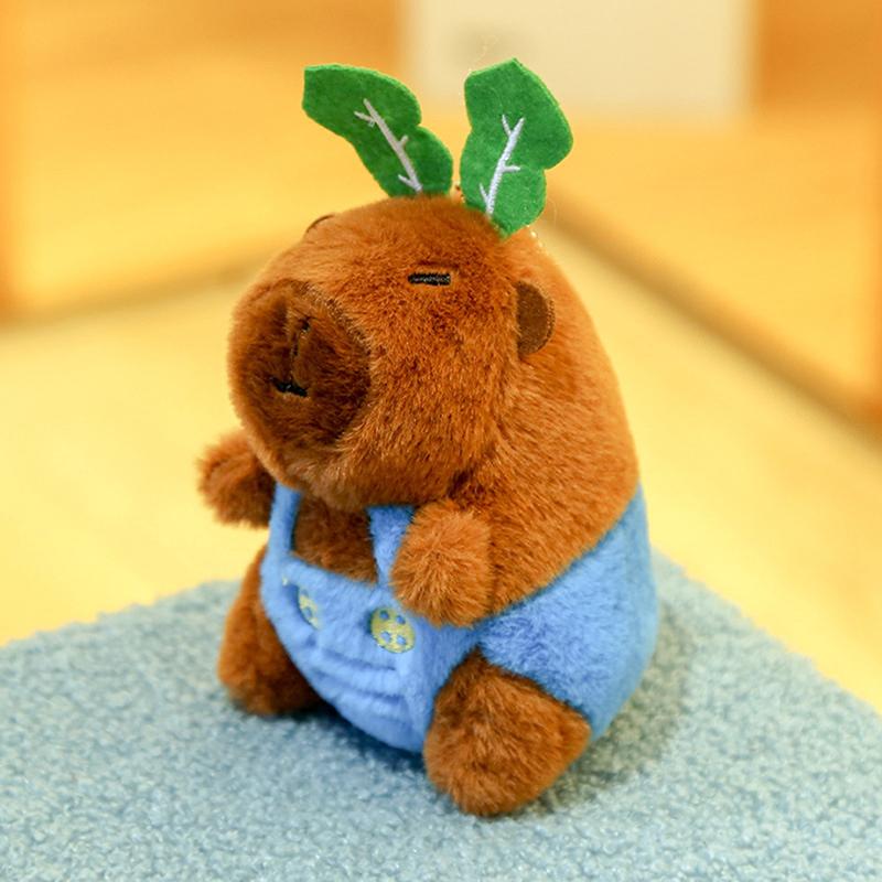 Capybara Plush Keychain Cute Bag Pendant Creative Fluffy Animals Keyring Kawaii Stuffed Doll Keychains Birthday Gift
