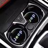 2PCS Luminous Non-slip Car Cup Coaster for Jeep Renegade Grand Cherokee Patriot Wrangler Auto Interior Water Cup Mat Accessories