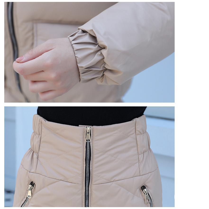 Уличная одежда с хлопковой подкладкой, женские зимние новые стильные топы и брюки, повседневная одежда, костюм, облегающая утолщенная одежда с хлопковой подкладкой