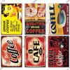 Putuo Decor Coffee Vintage Tin Sign Plaque Metal Plate Wall Art Posters for Kitchen Bar Cafe Room Retro Iron Painting