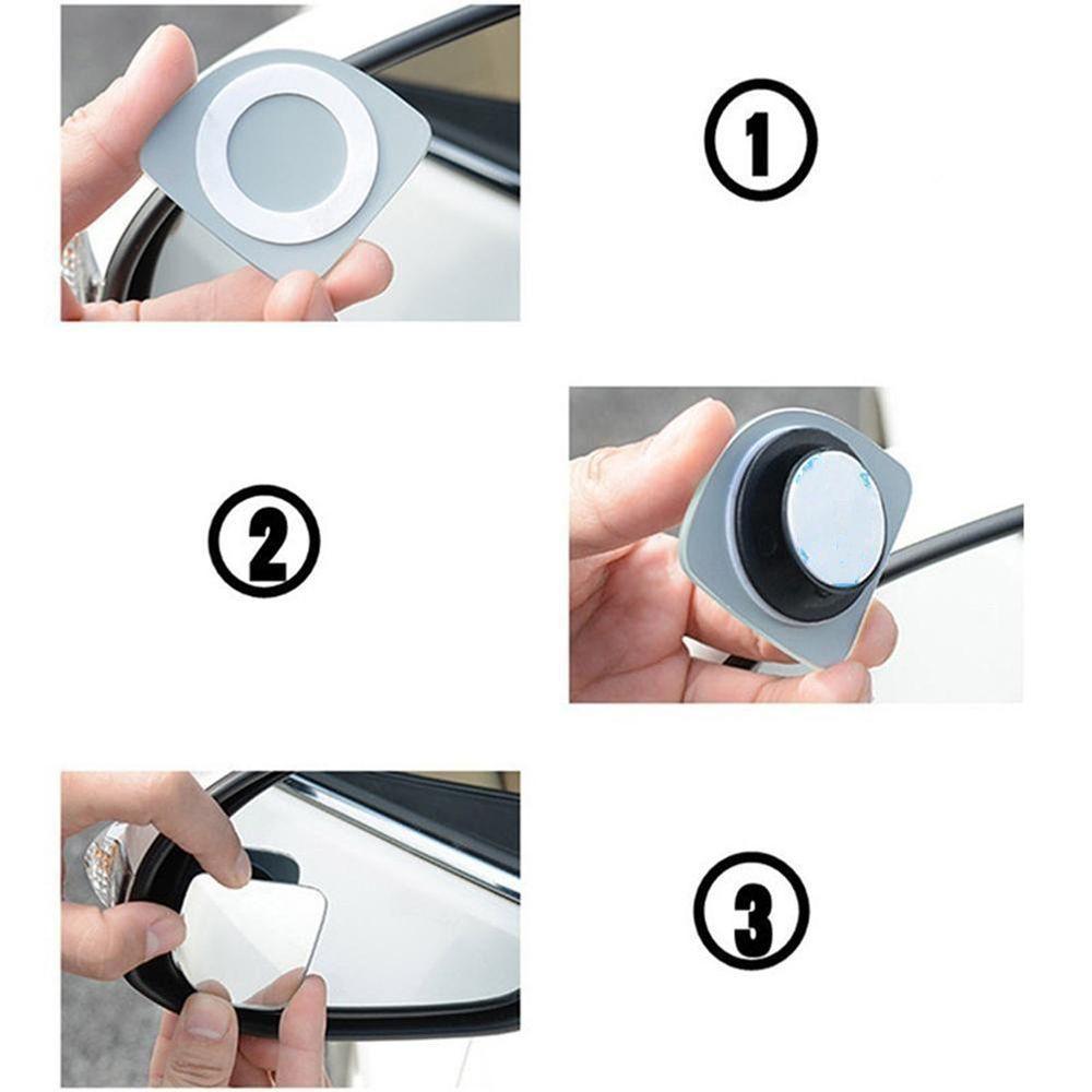 for Parking Rear View Wide Angle Adjustable HD Glass 360 Degree Rotation Blind Spot Mirror Convex